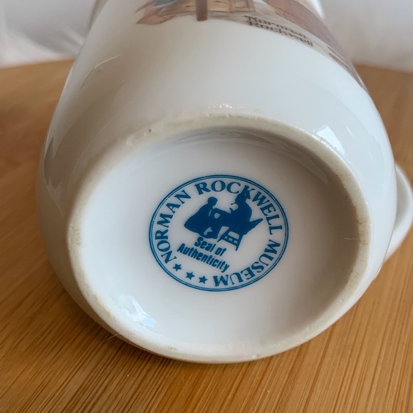 Vintage Norman Rockwell White and Brown Dining Mug - Picture 4 of 6